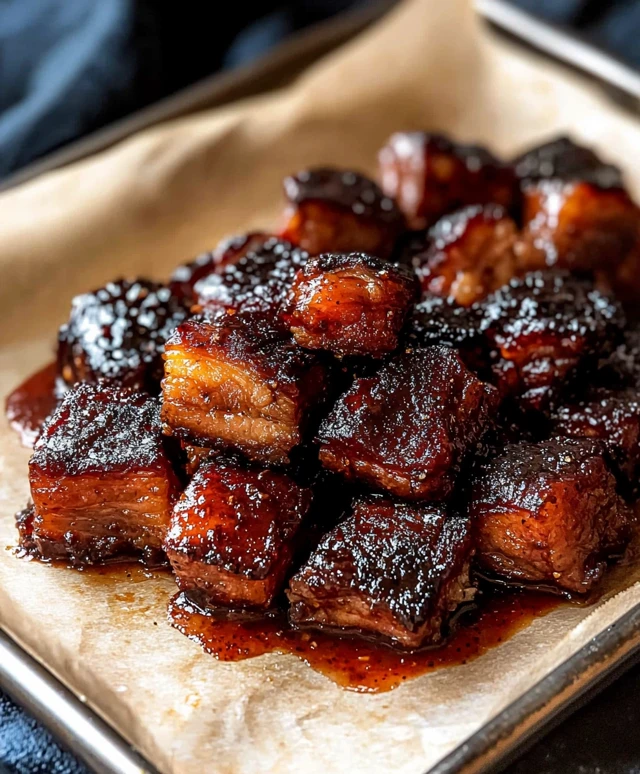 Geräucherter Schweinebauch Burnt Ends