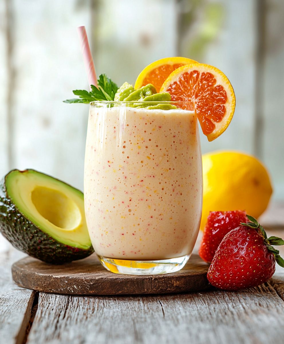 Eiweißshake mit Avocado Joghurt