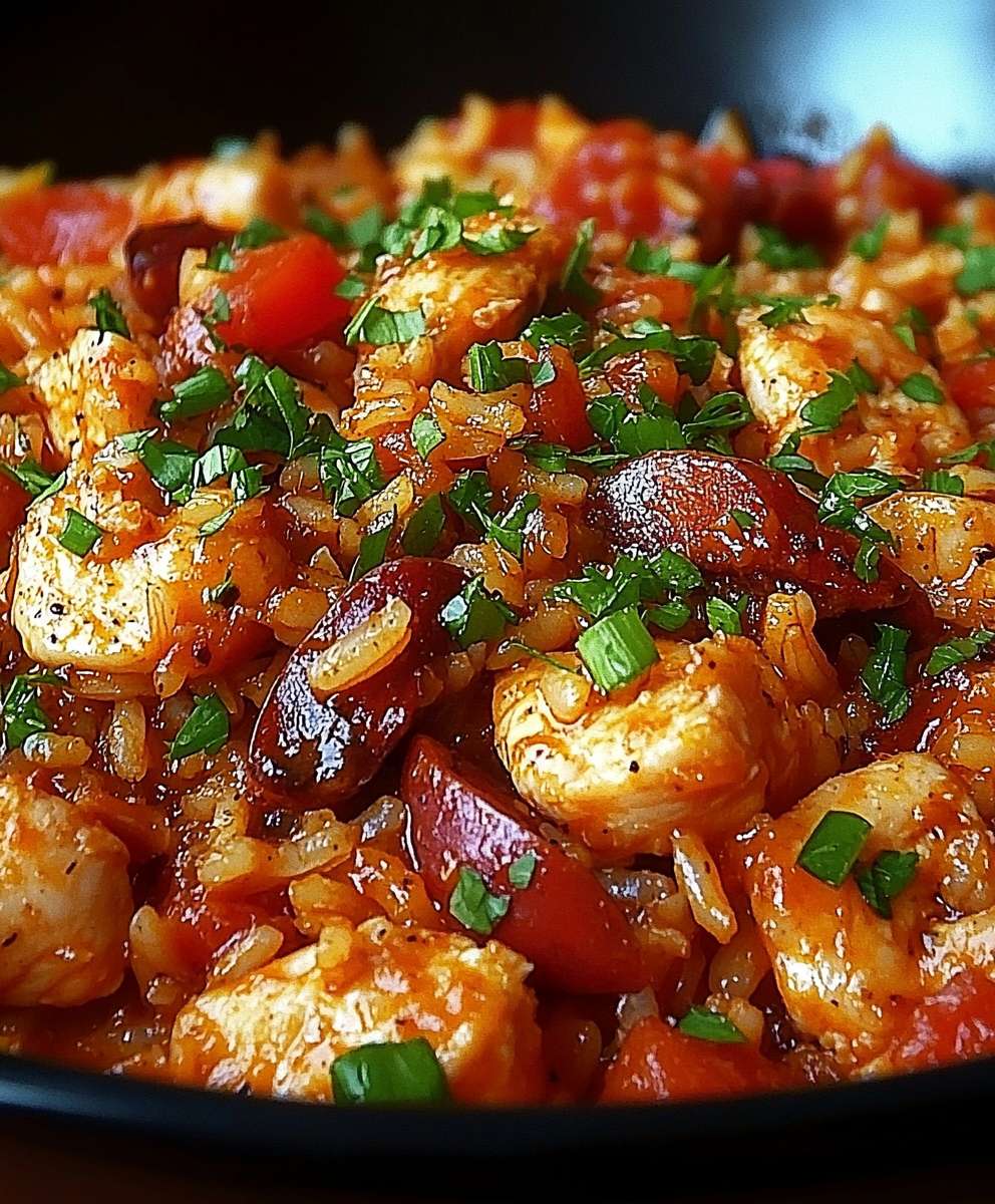 Jambalaya Creole Huhn Garnelen Wurst
