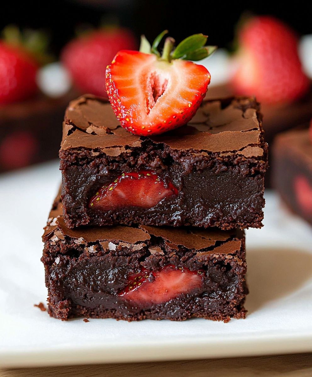 Erdbeer Brownies