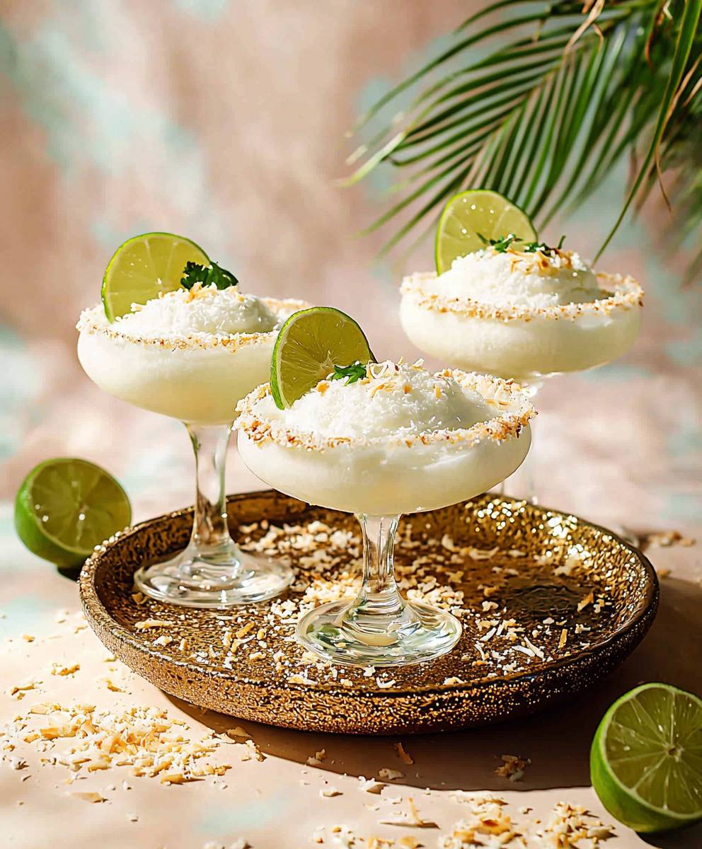Gefrorene Kokosnuss Margaritas