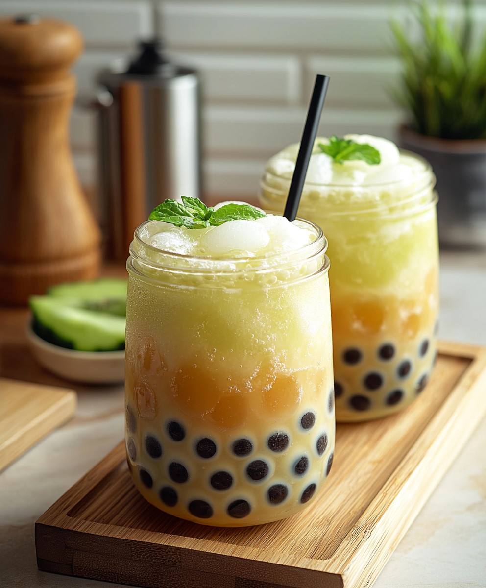 Honigmelonen Bubble Tea