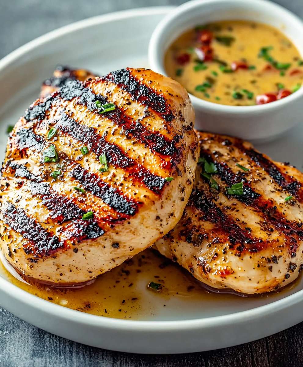Gegrilltes Hähnchenfilet marinieren