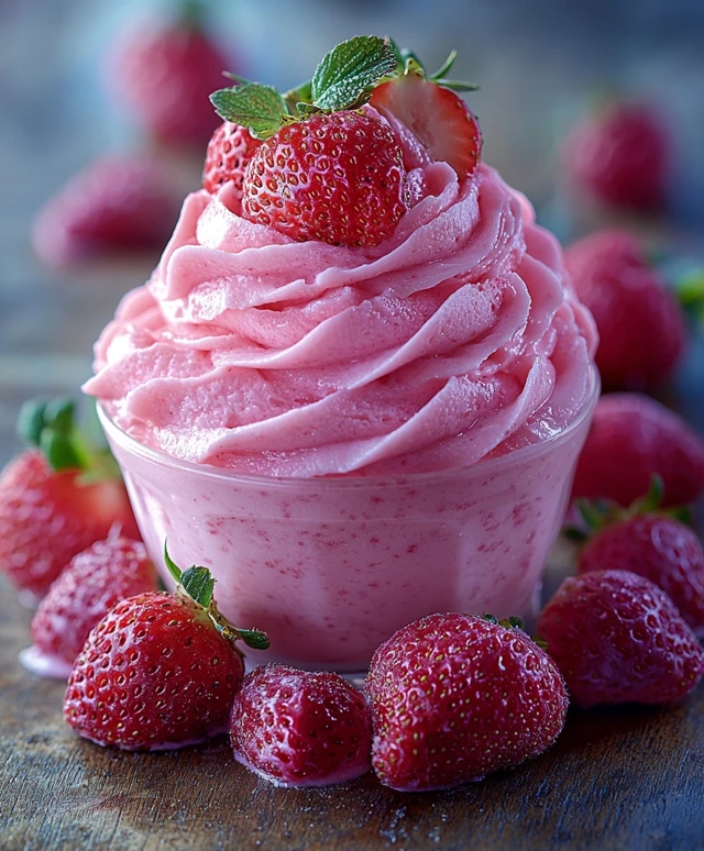 schnelles Erdbeermousse