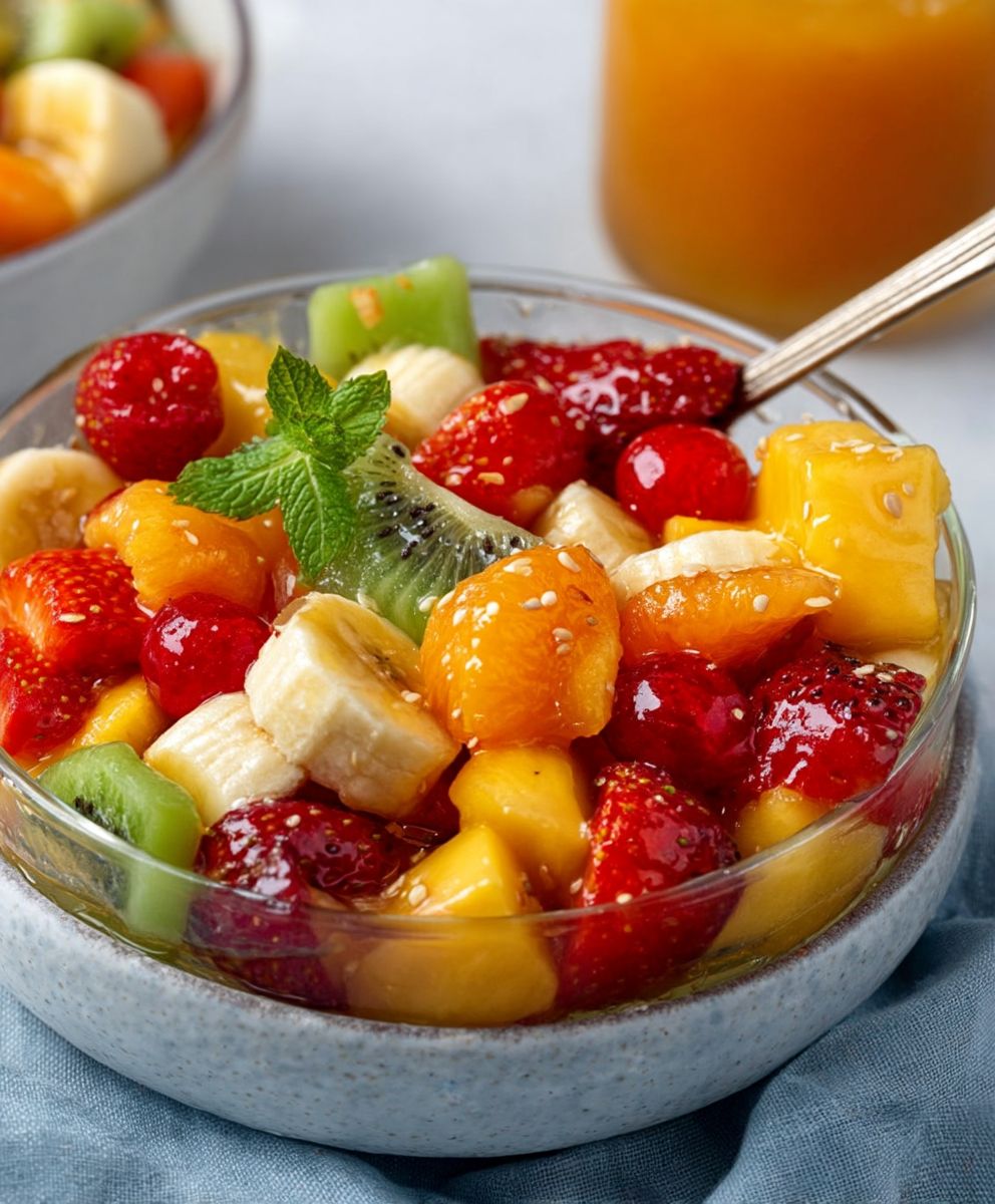 Obstsalat Pfirsichkuchen Füllung