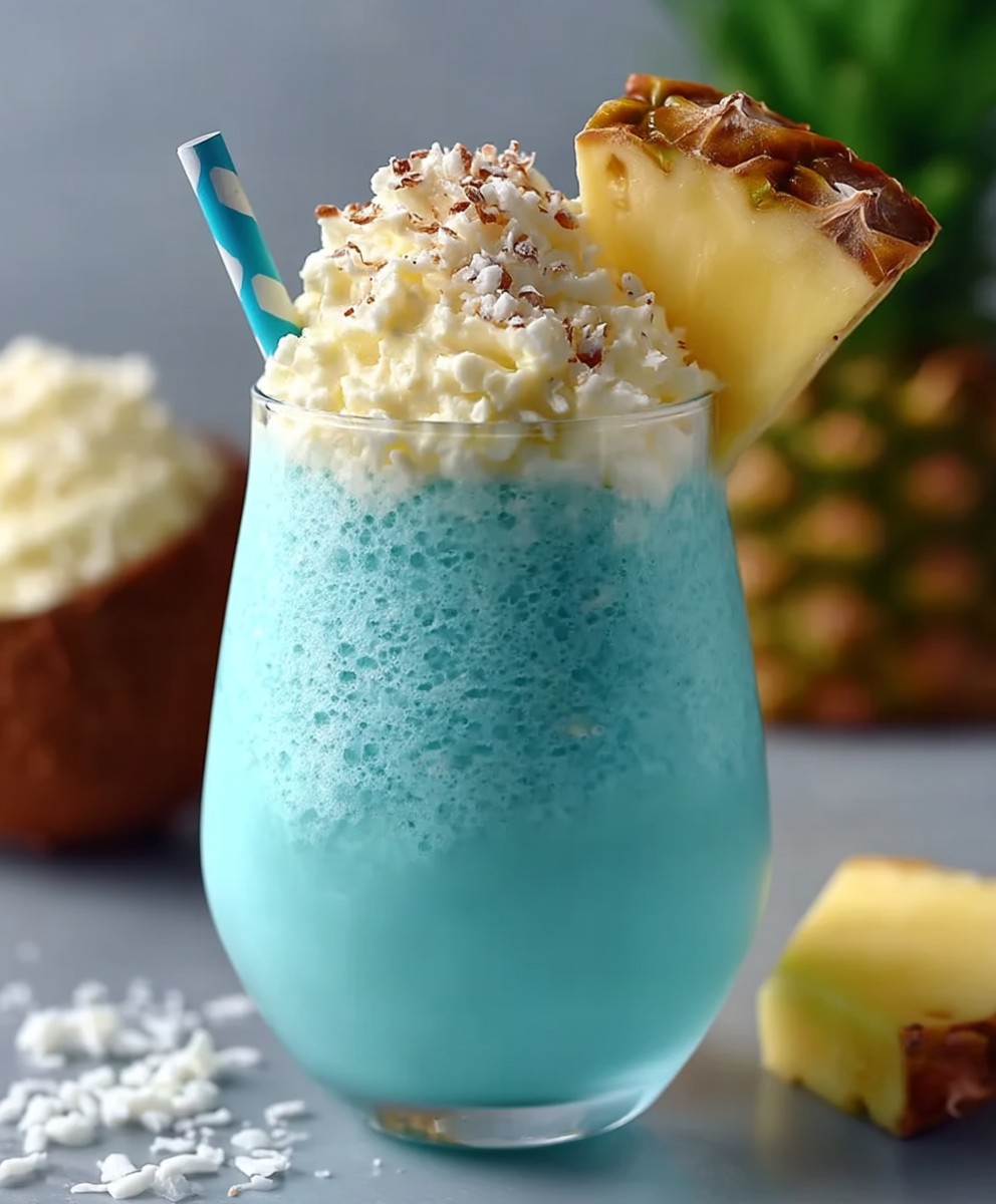 Blaue Pina Colada Cocktail