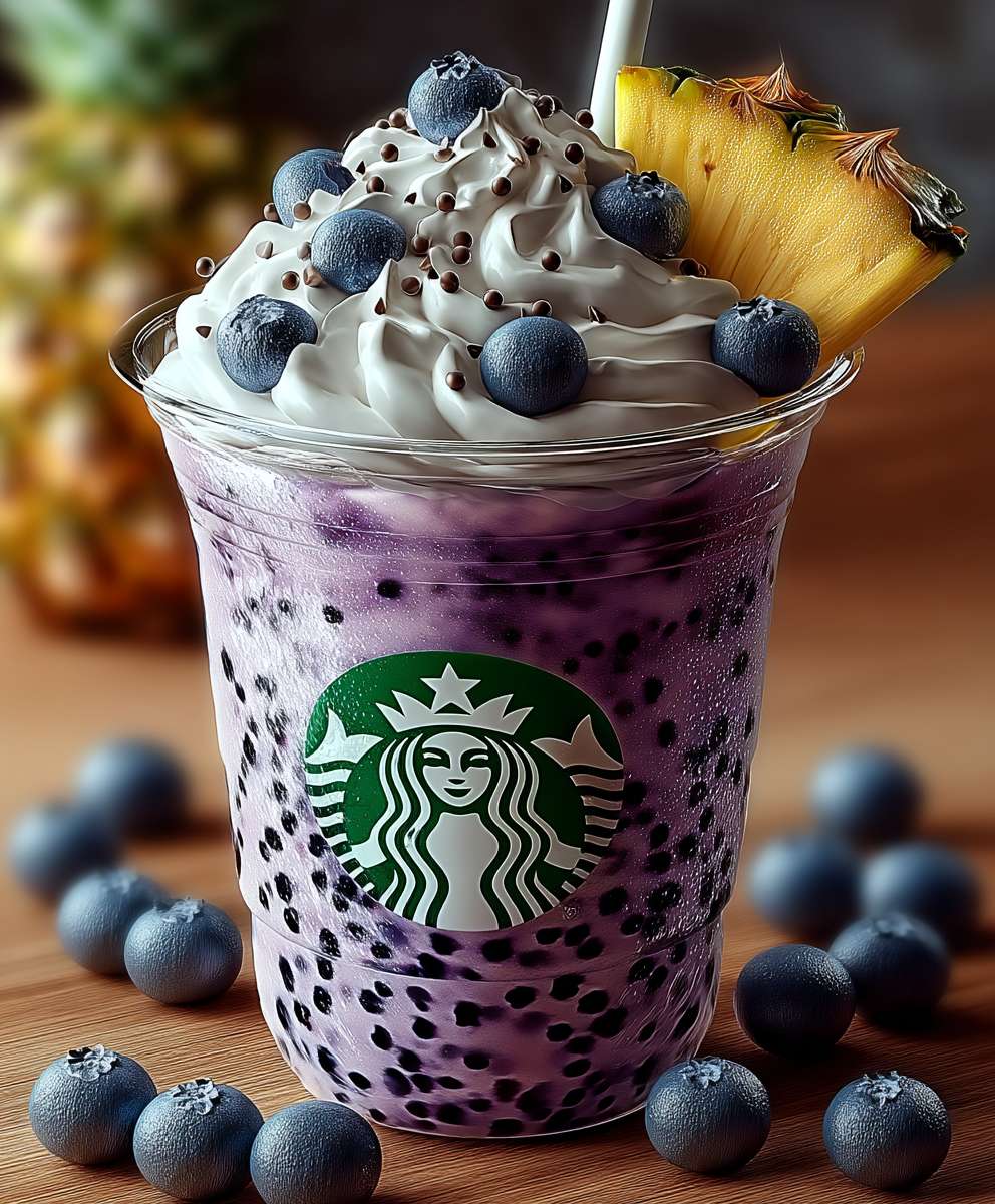 Ananas Blaubeer Frappuccino