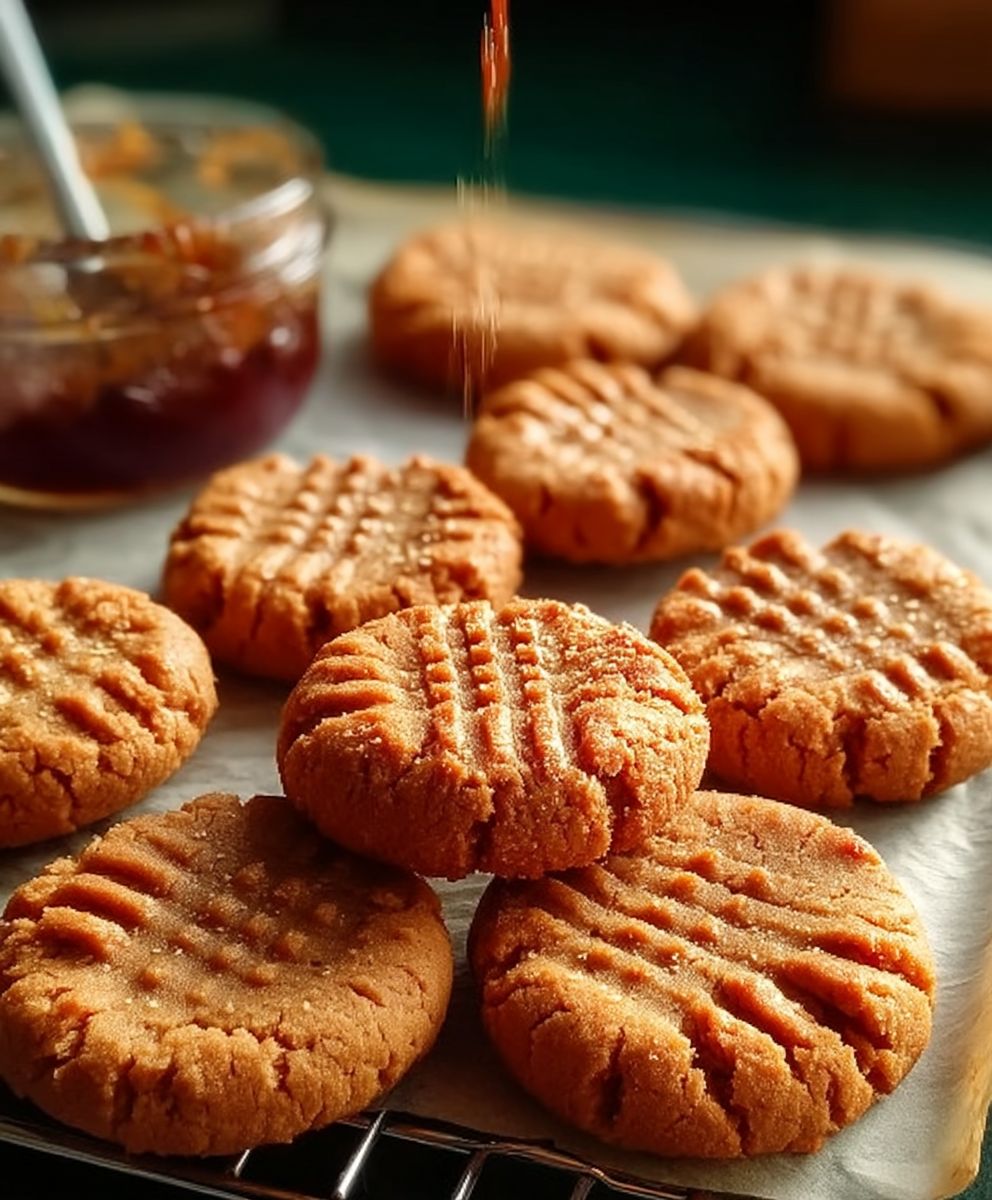 Erdnussbutter Kekse ohne Backen