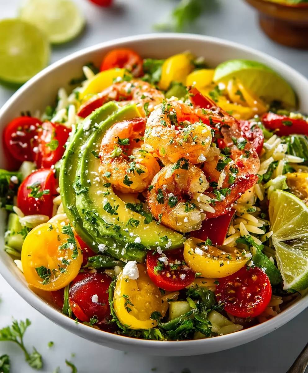 Griechischer Orzo Nudelsalat