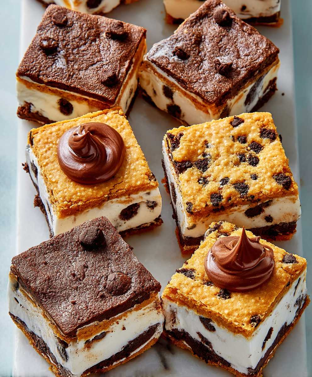 Brookie Eiscreme Sandwiches