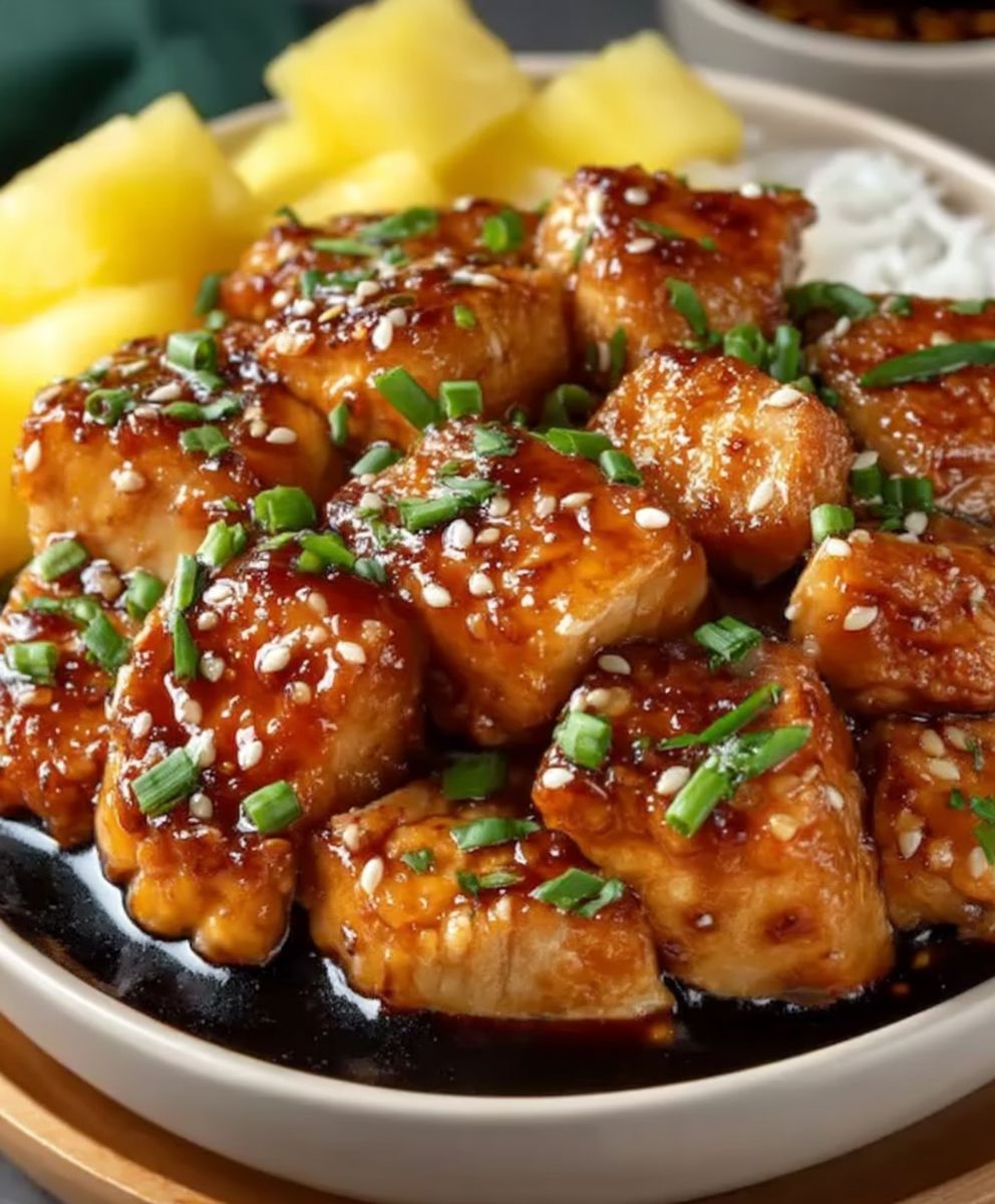 Hawaiianisches Honig Ananas Hühnchen