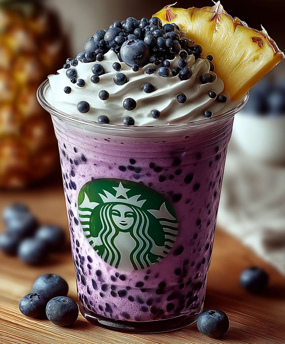 Ananas Blaubeer Frappuccino