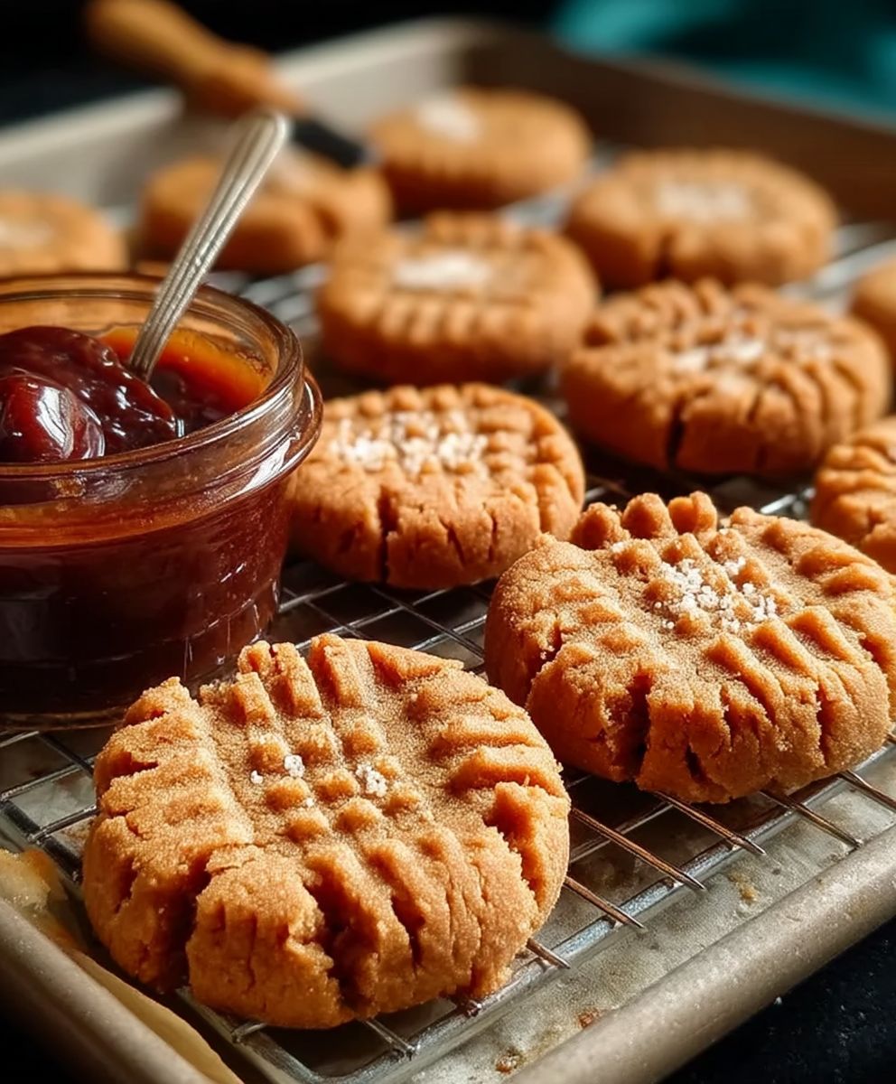 Erdnussbutter Kekse ohne Backen