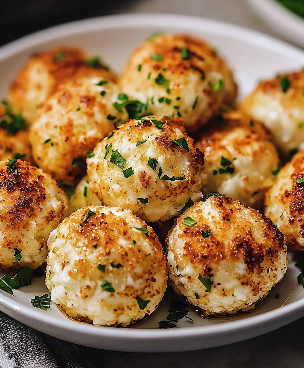 Blumenkohl Mozzarella Bällchen