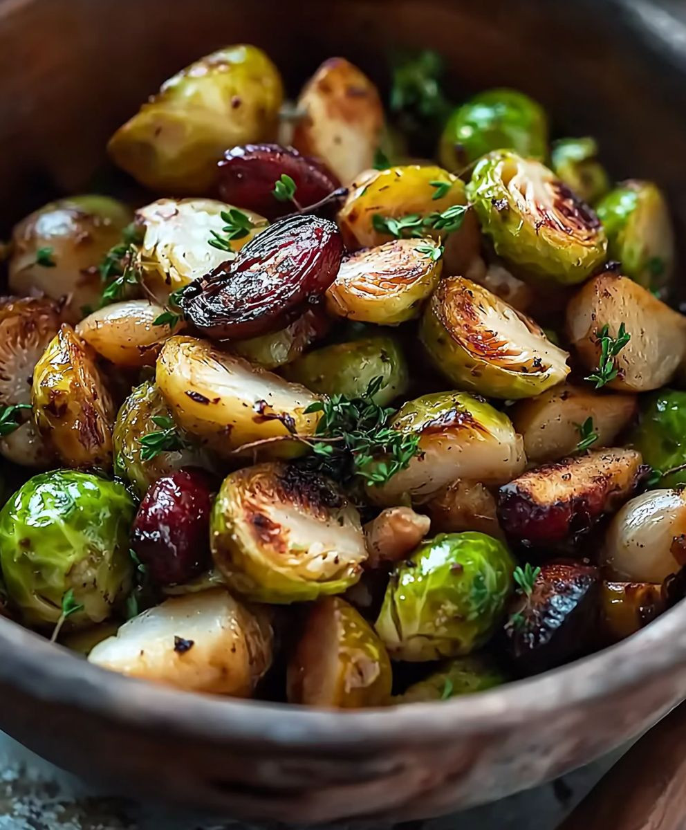 Wintergemüse mit Rosenkohl braten