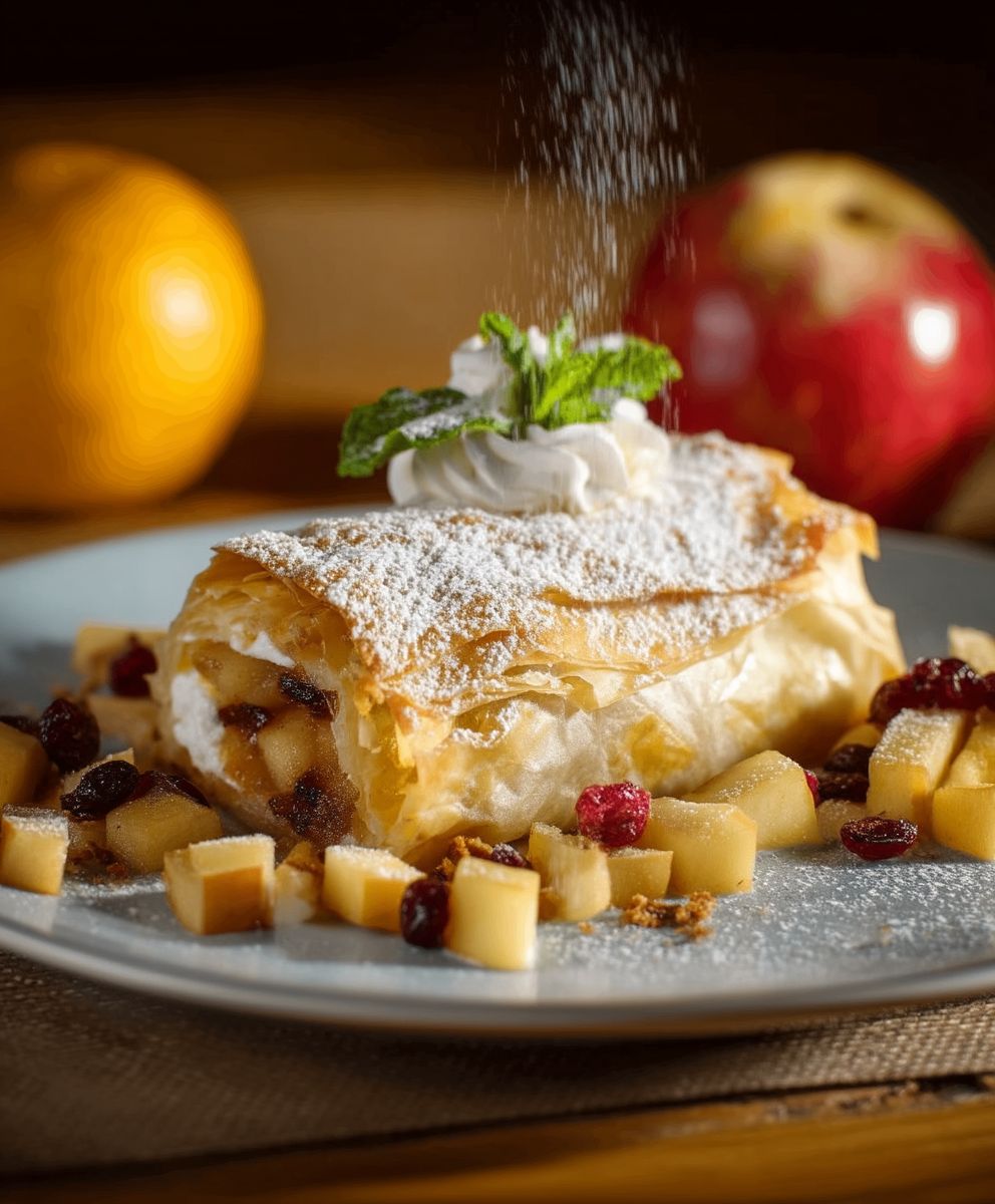 Apfel Marzipan Strudel backen
