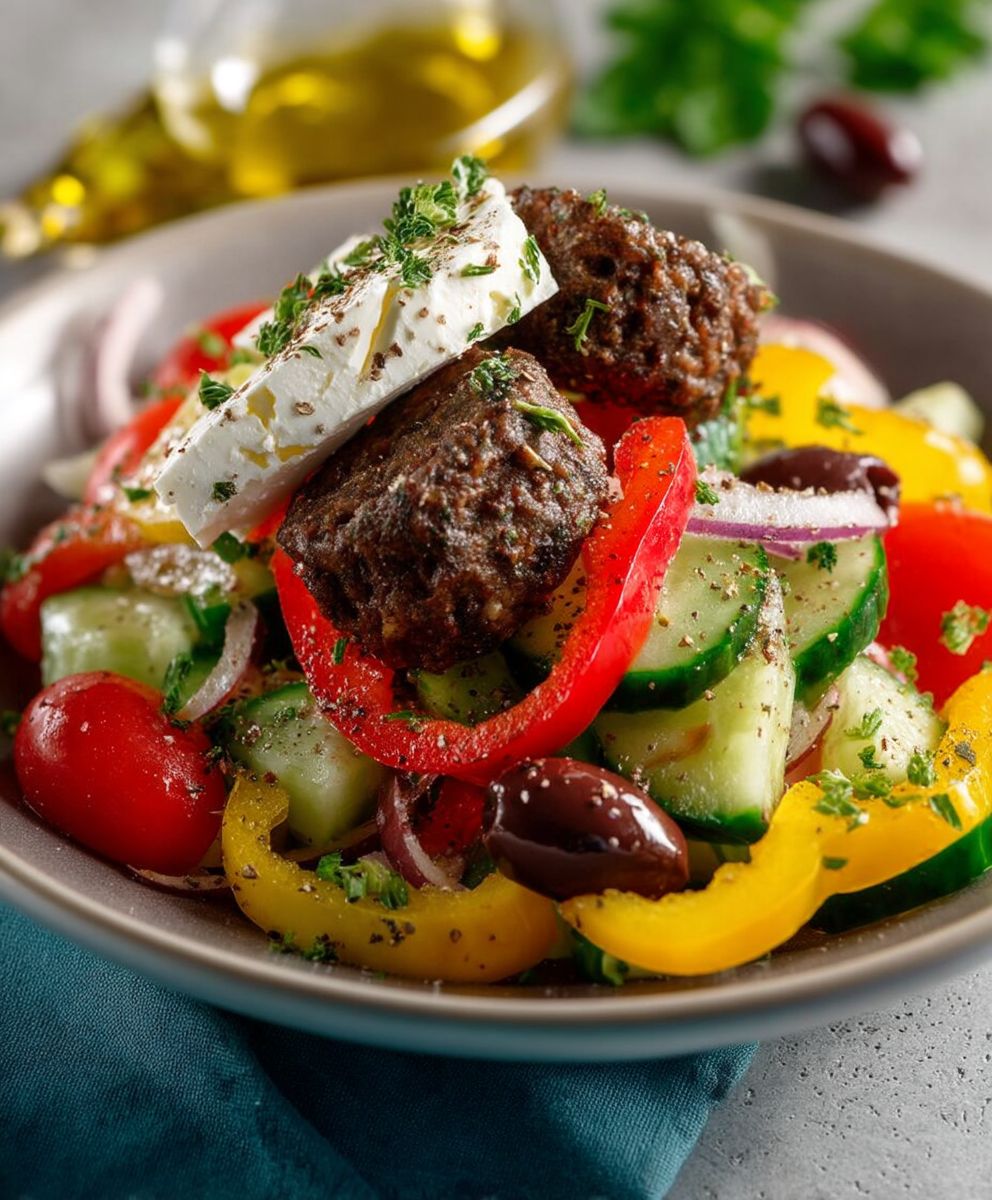Griechischer Bauernsalat einfach zubereiten