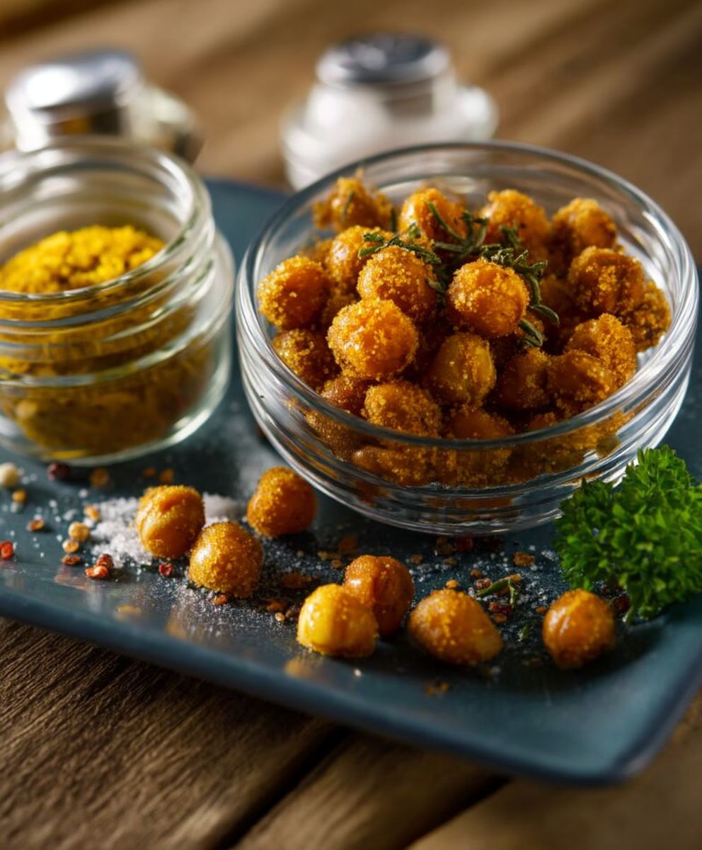 Geröstete Kichererbsen gesund snacken
