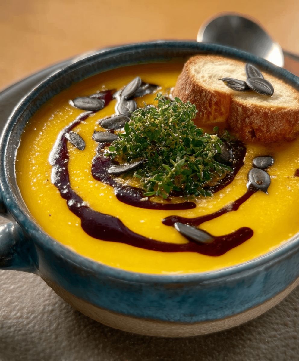 Cremige Kürbissuppe einfach zubereiten