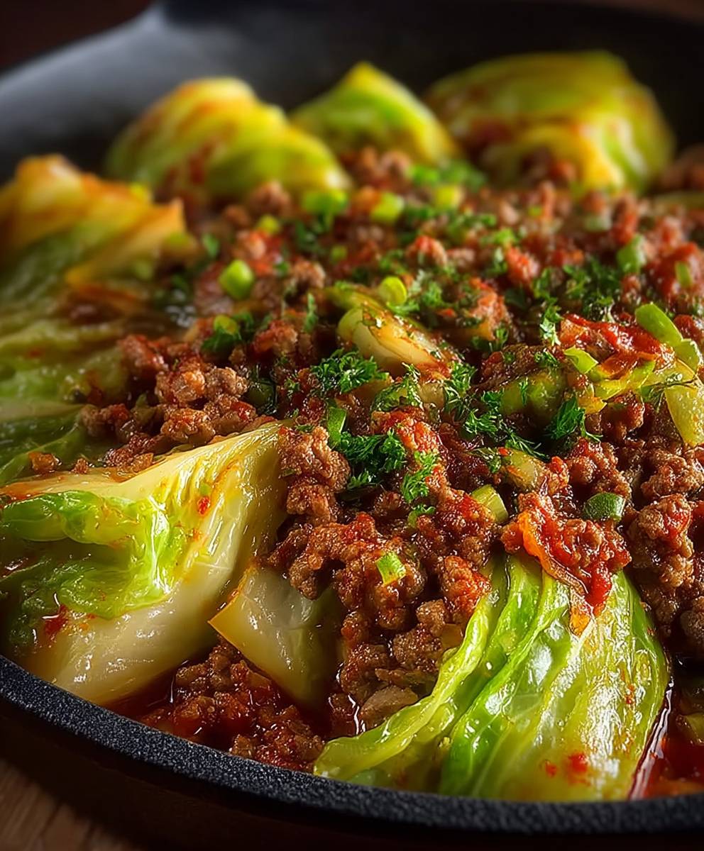 Spitzkohlpfanne Hackfleisch