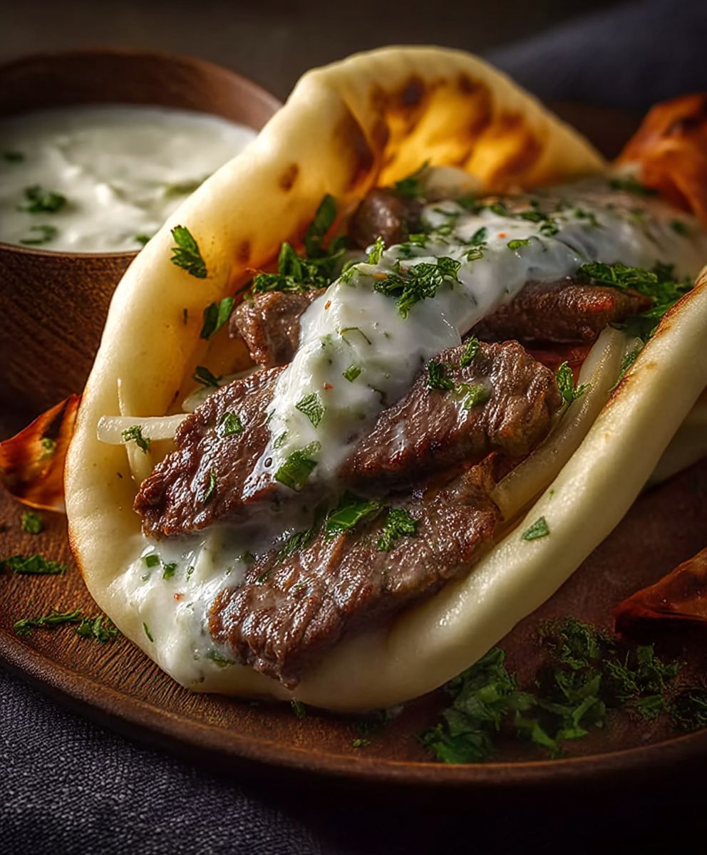 Lamm Gyros mit Joghurtsauce