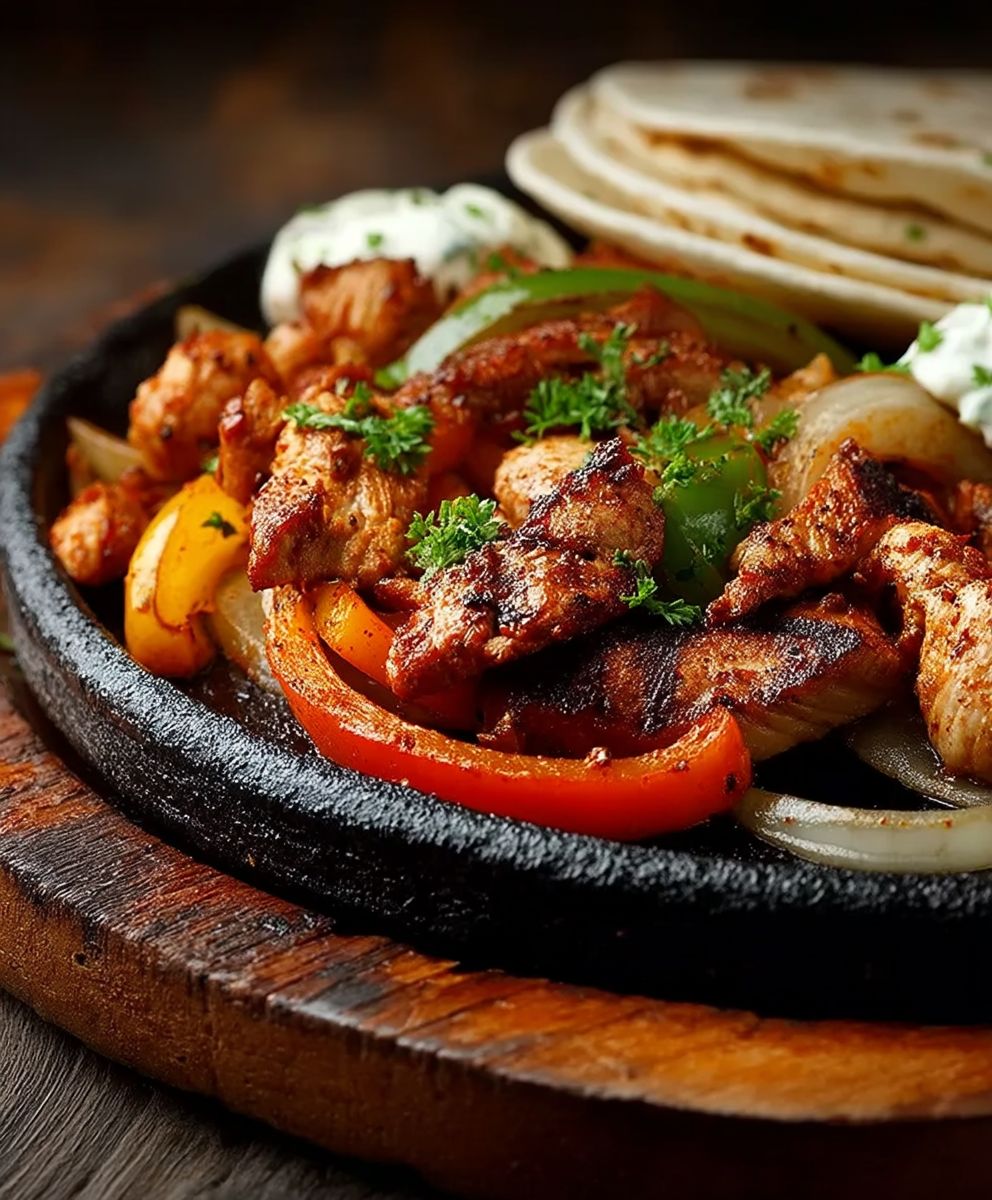 Fajita Fleisch Gemüse Pfanne