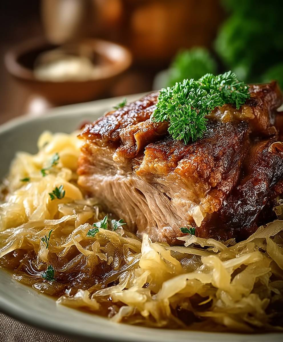 Schäufele mit Sauerkraut