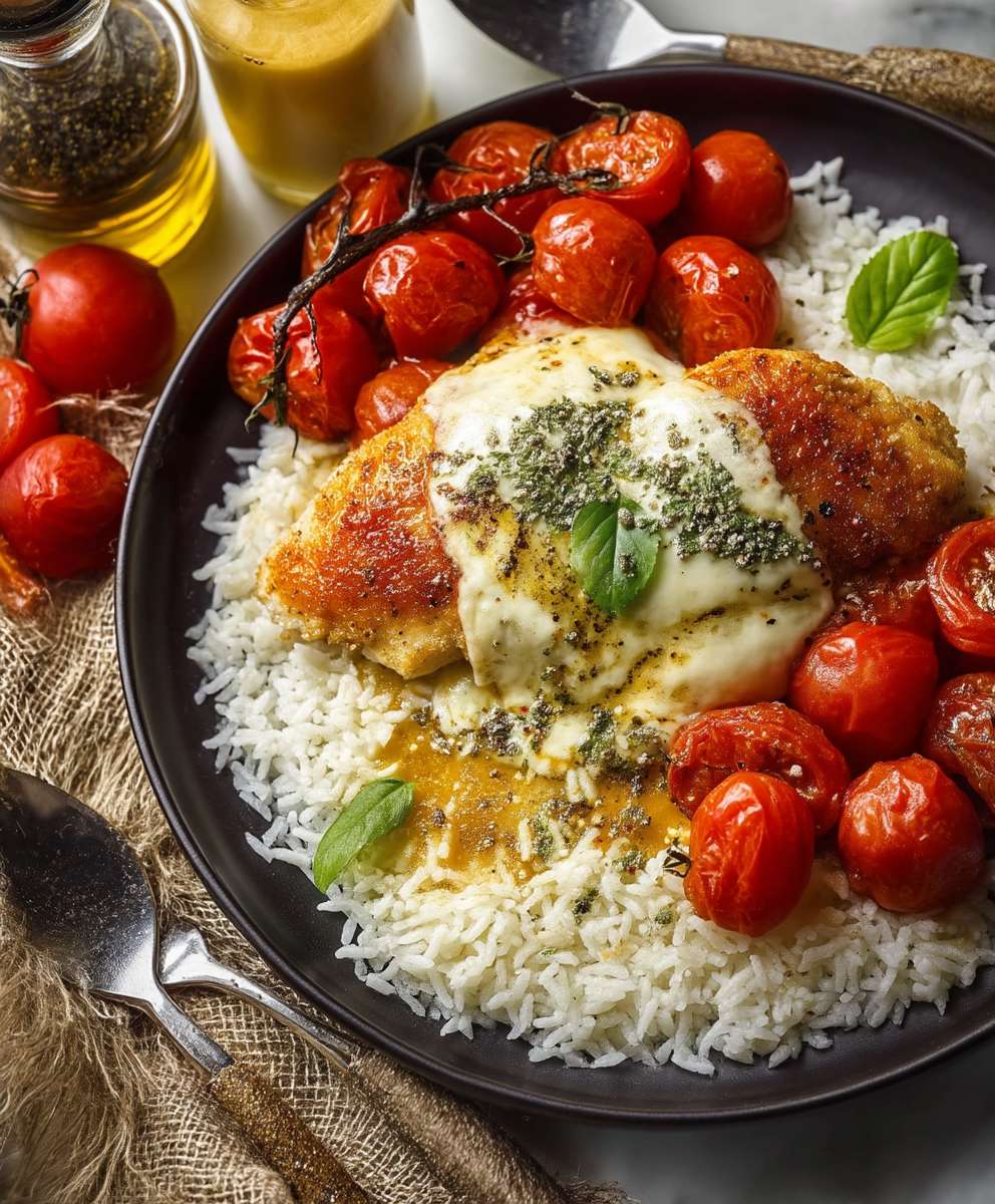 Tomate Mozzarella Hähnchenpfanne