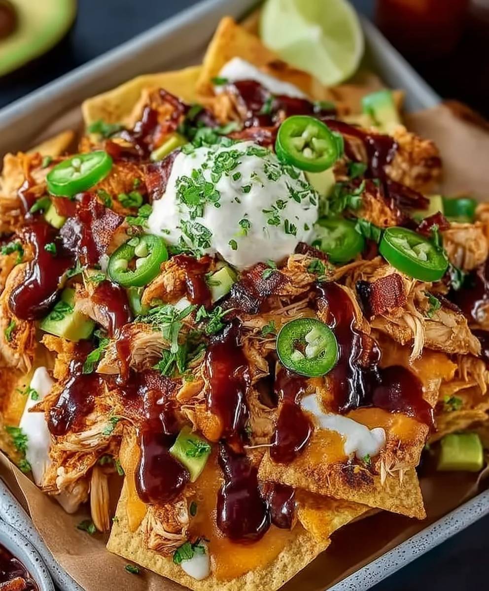 BBQ Hähnchen Nachos