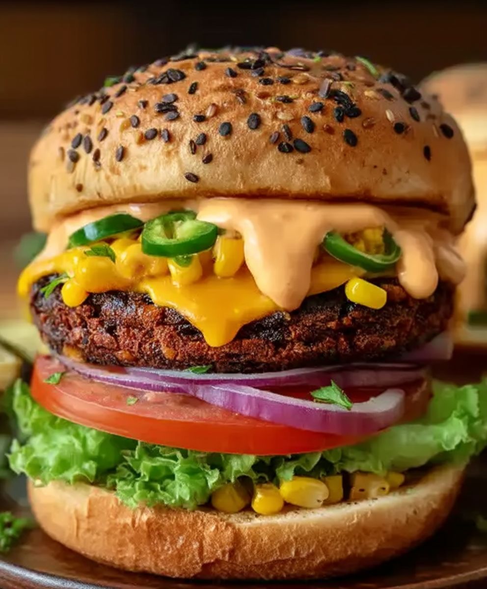Schwarze Bohnen Burger Southwest