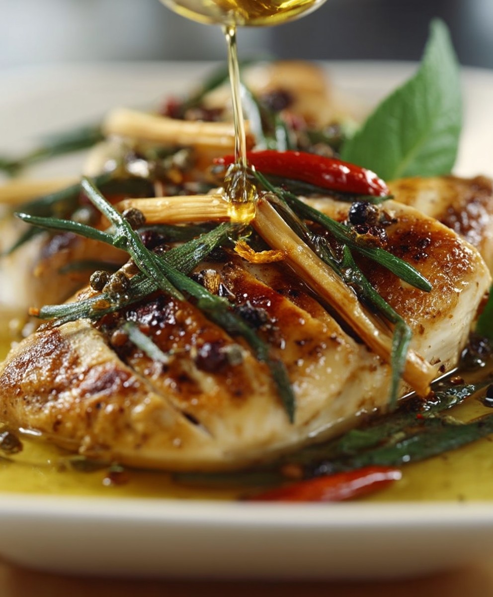 Hähnchenbrust Zitrone Gewürzvinaigrette