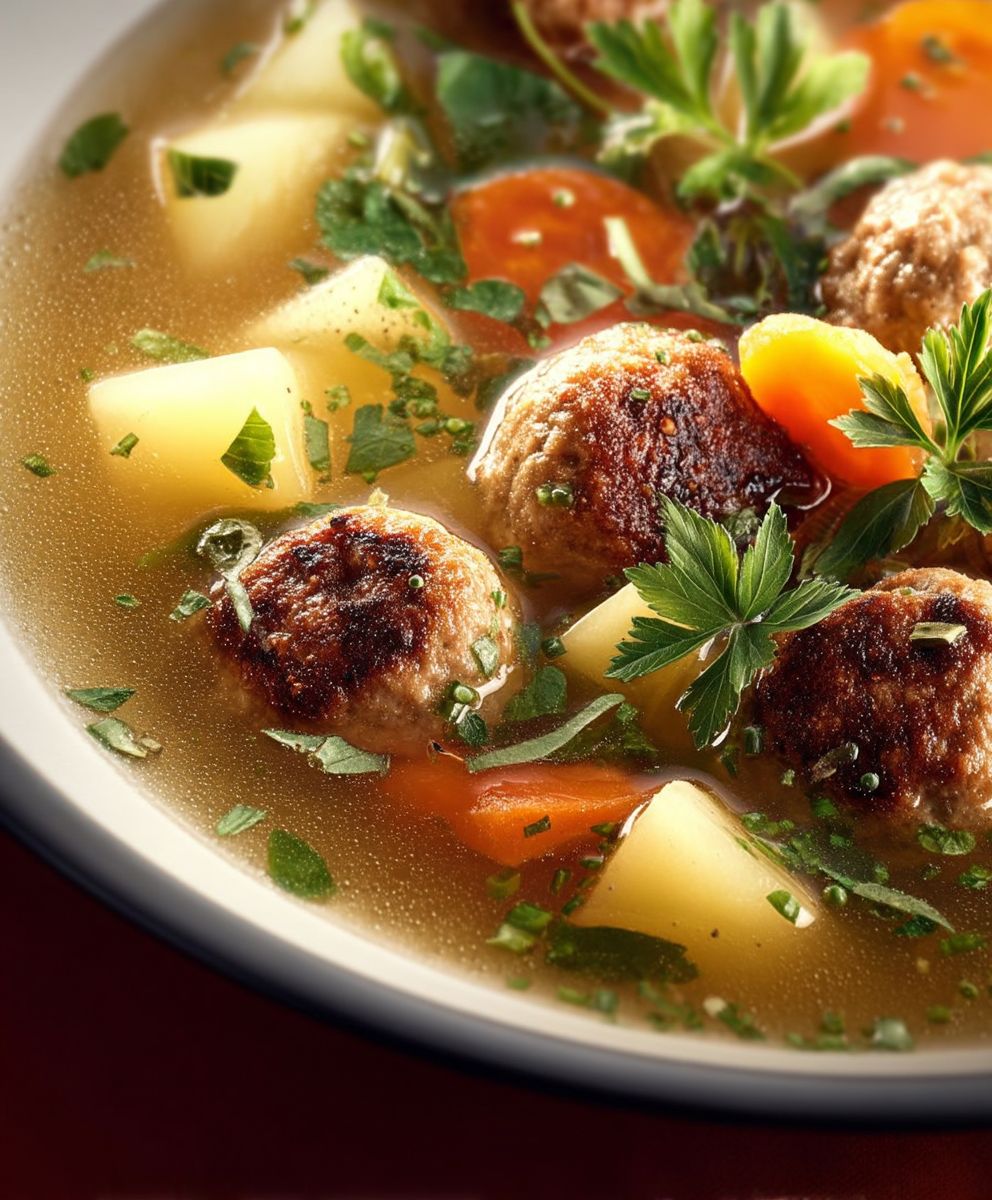 Gemüsesuppe Hackfleischbällchen