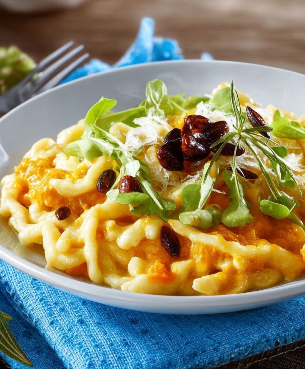 Kürbis Käsespätzle selber machen