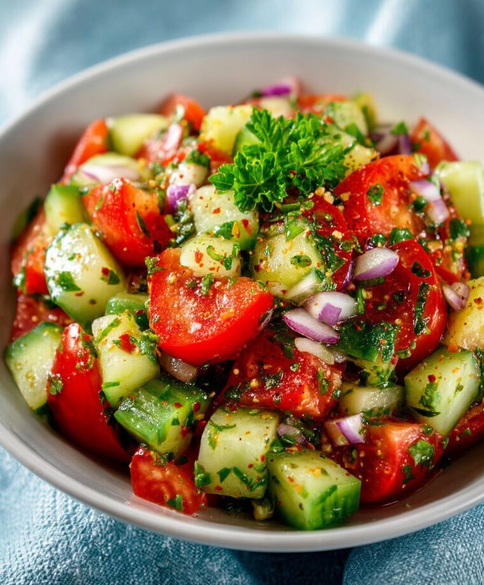 Tomaten Gurken Salat Petersilie