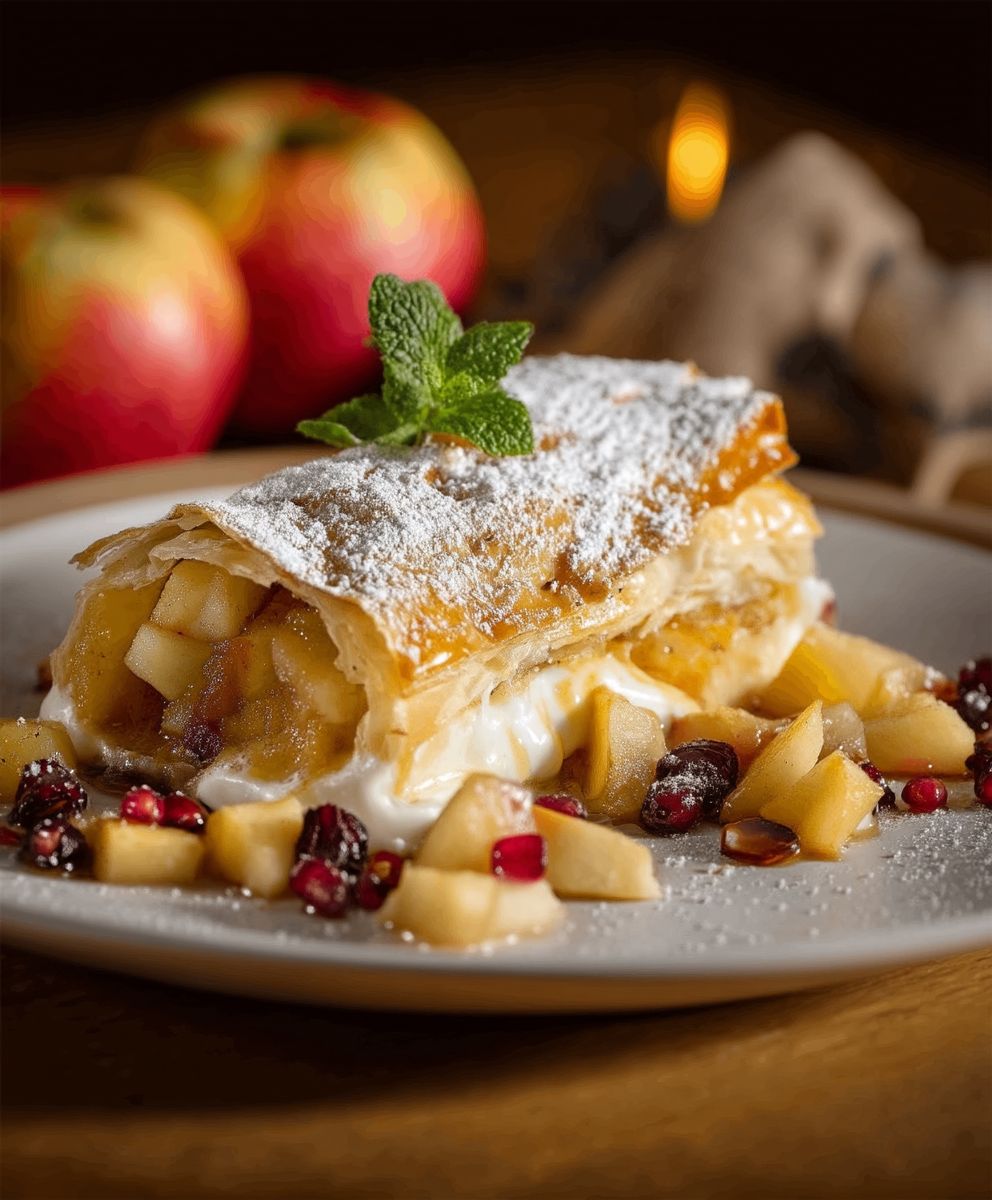 Apfel Marzipan Strudel backen