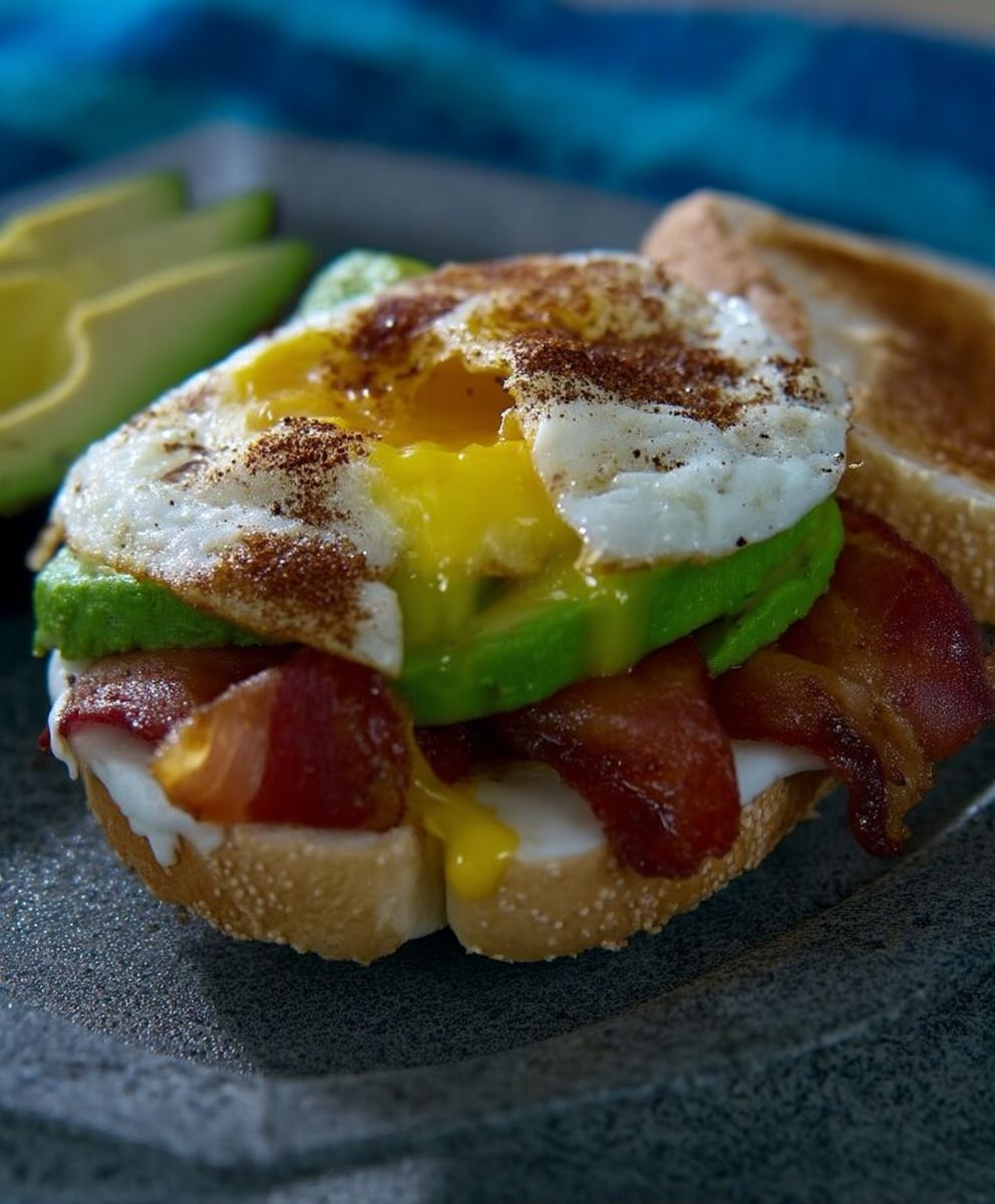Bacon Avocado Toast Spiegelei