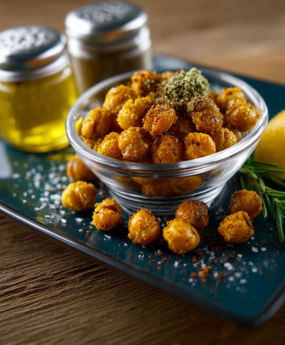 Geröstete Kichererbsen gesund snacken