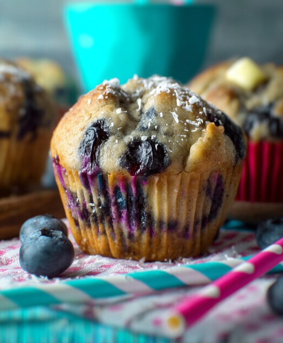 Blaubeer Muffins weiße Schokolade