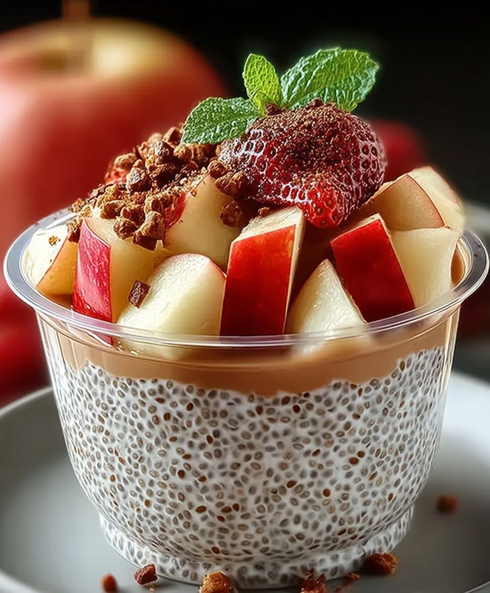 Apfel Zimt Chia Pudding