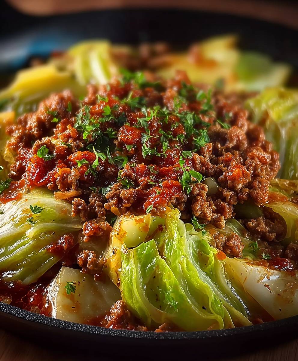 Spitzkohlpfanne Hackfleisch