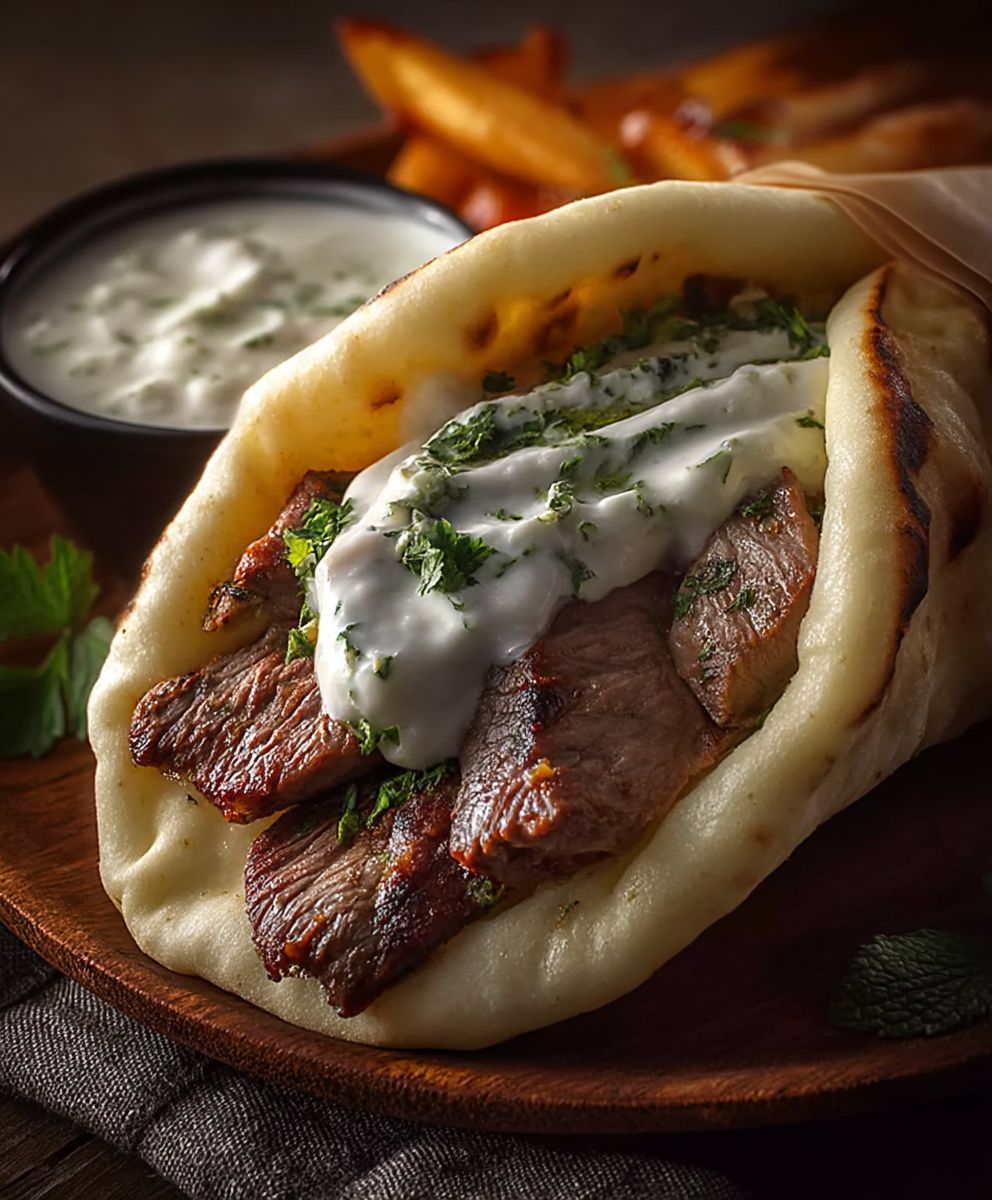 Lamm Gyros mit Joghurtsauce