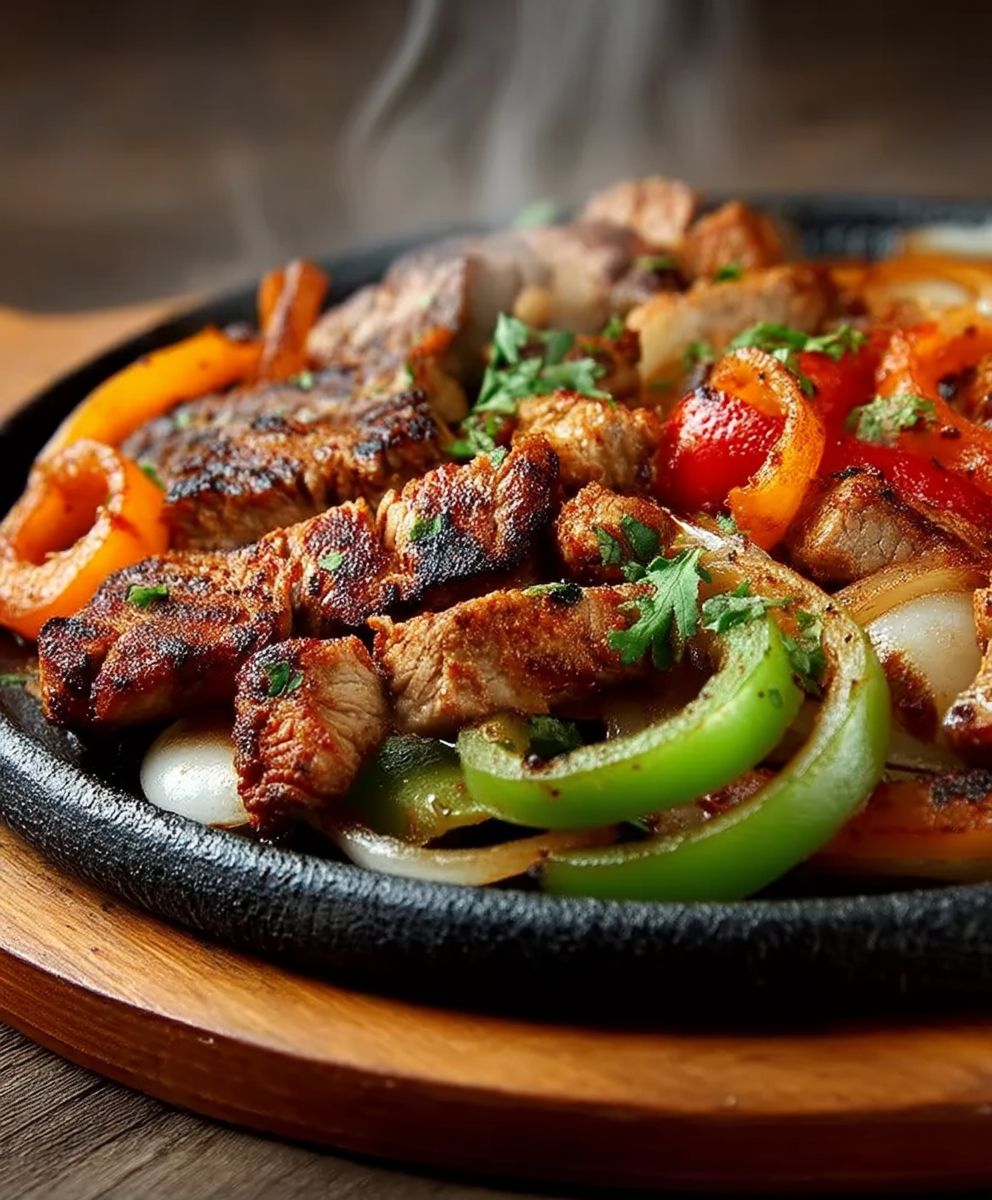 Fajita Fleisch Gemüse Pfanne