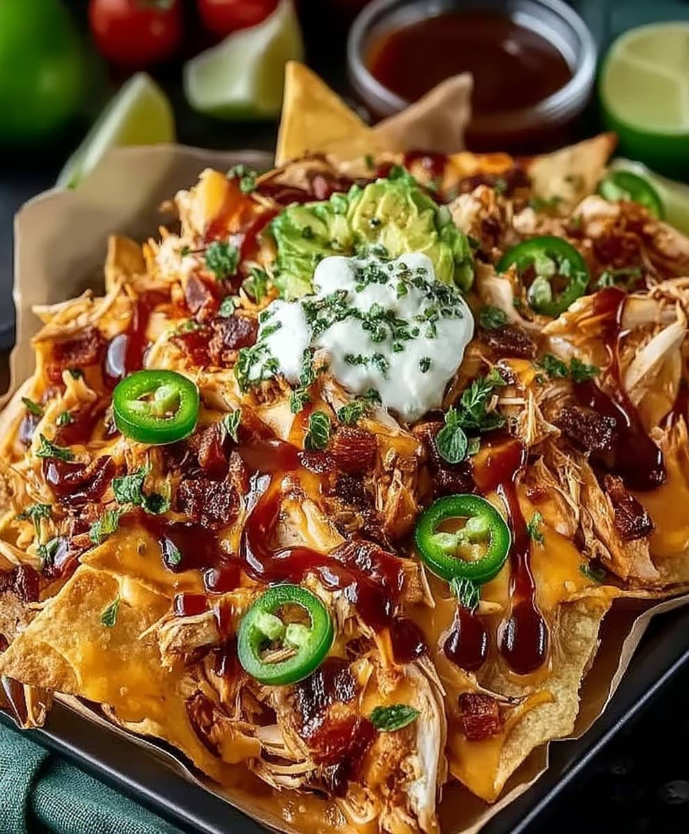 BBQ Hähnchen Nachos