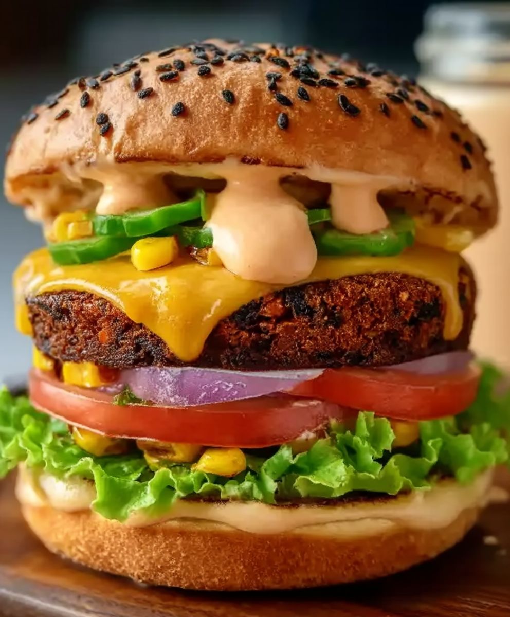 Schwarze Bohnen Burger Southwest