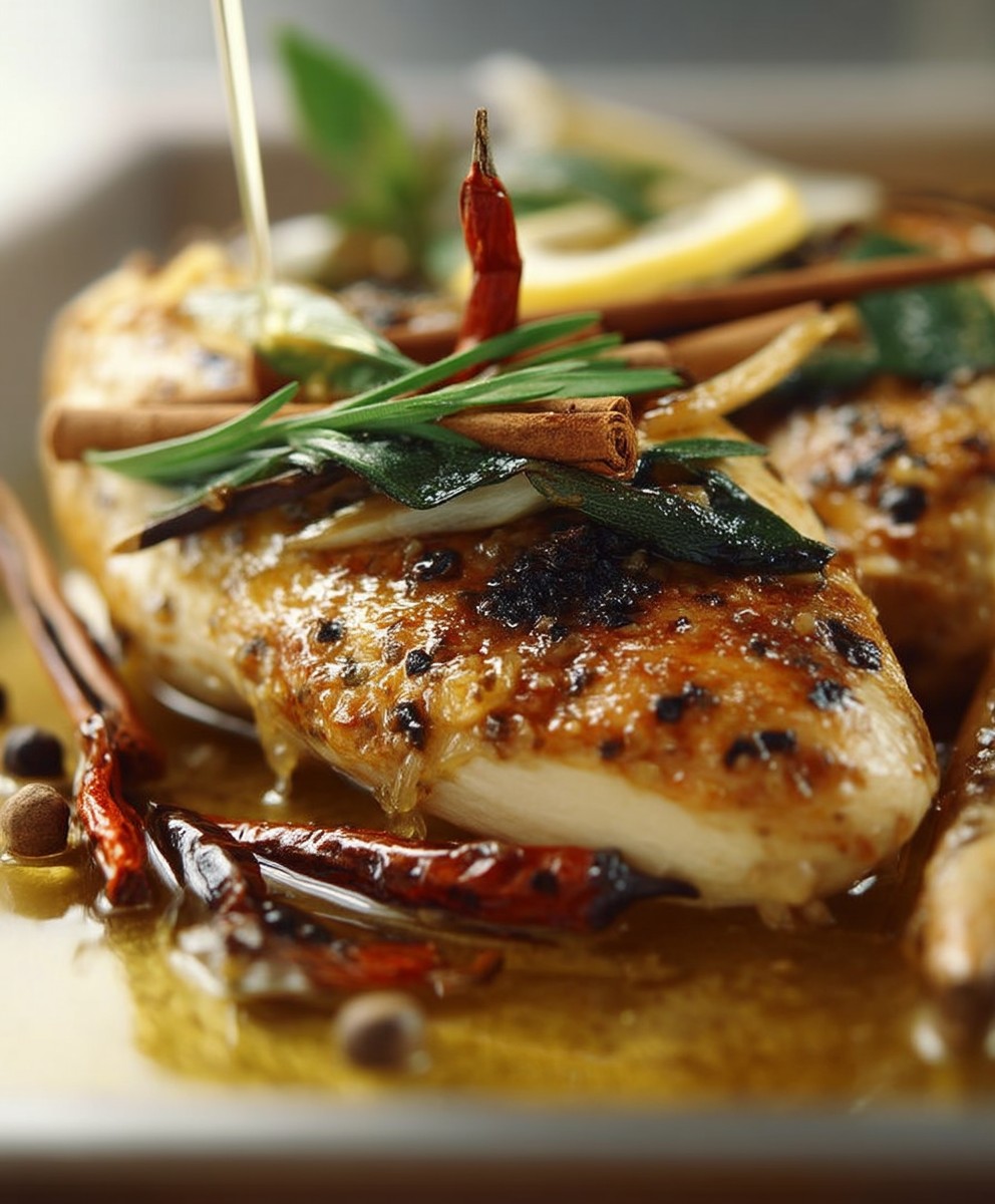 Hähnchenbrust Zitrone Gewürzvinaigrette