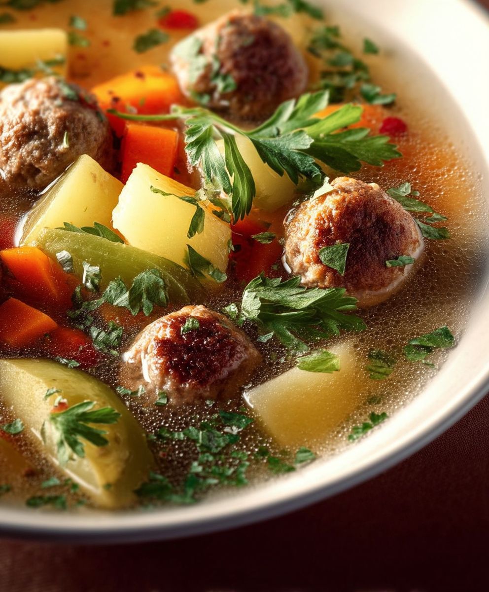 Gemüsesuppe Hackfleischbällchen