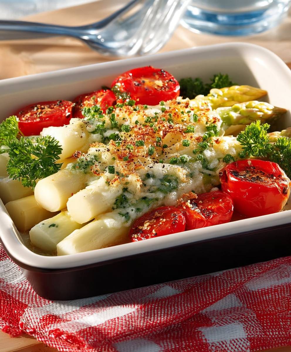 Gratinierter Spargel zubereiten