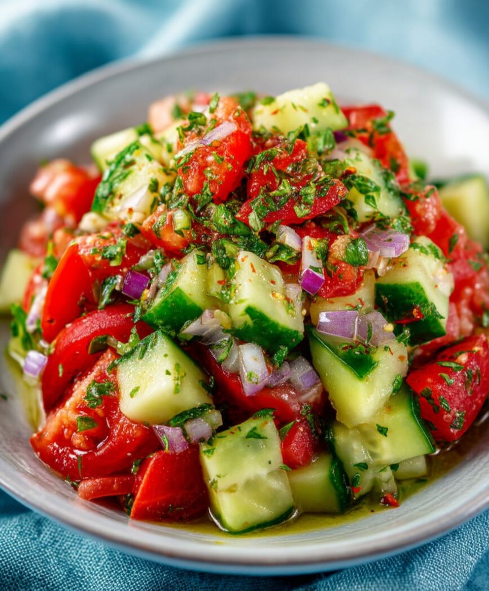 Tomaten Gurken Salat Petersilie