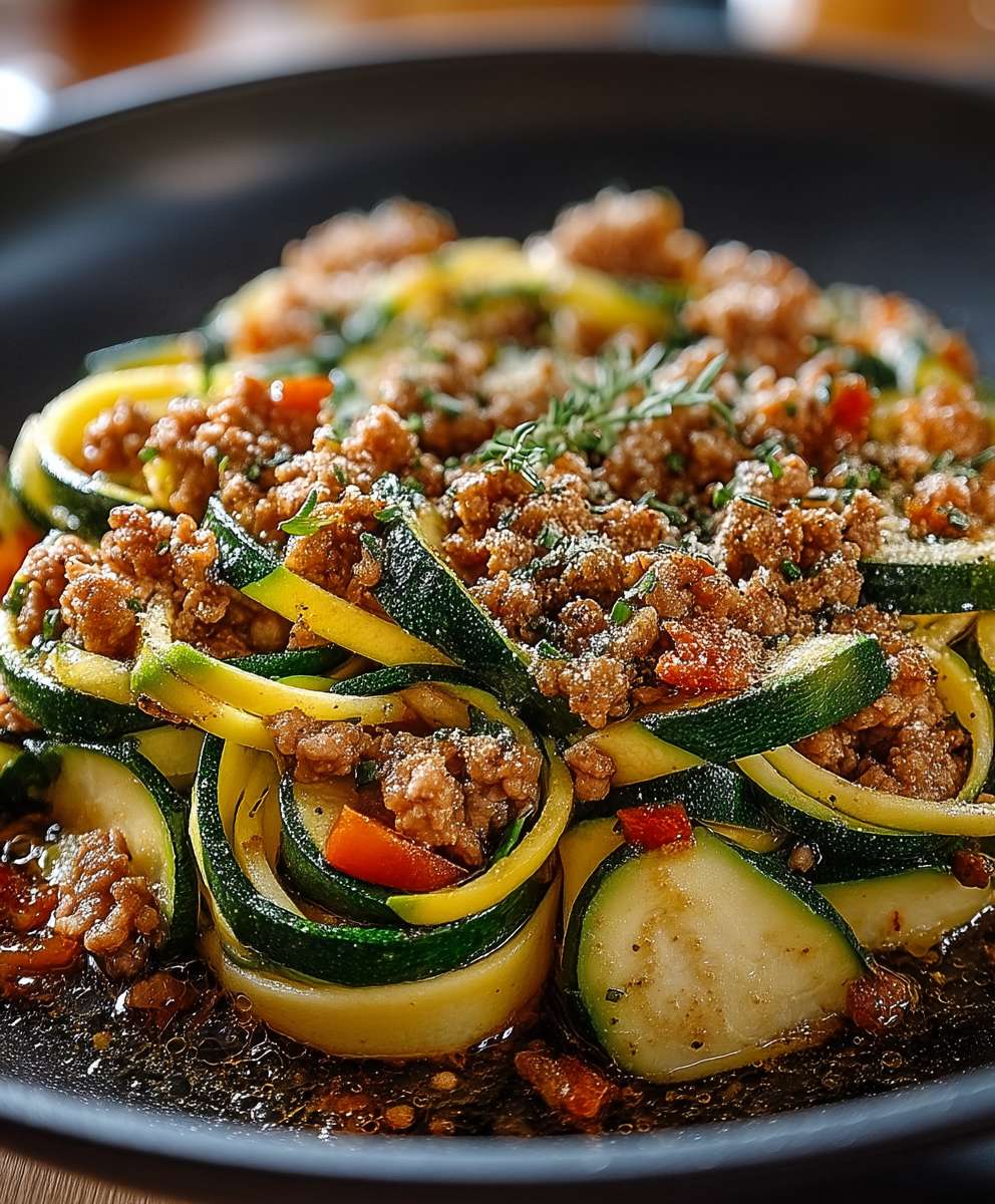 Zucchini Hack Pfanne