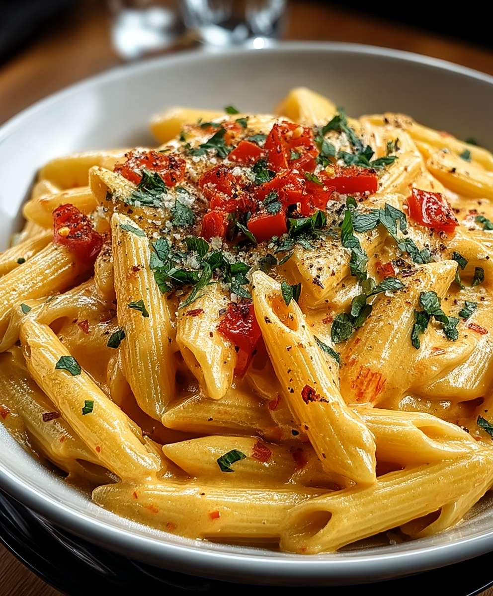 Cremige Paprikasauce Penne